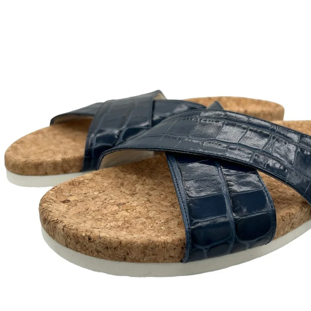 Italeau‎ Morena Croc Embossed Waterproof Slide Sandal (8.5)